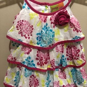 Baby Three tiered ruffled floral dress
